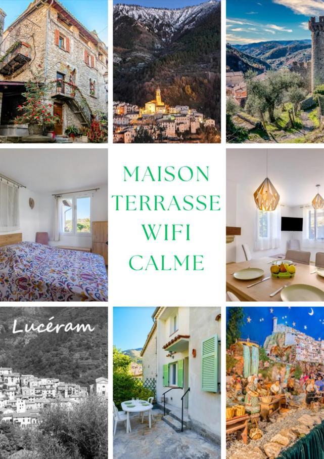 La Tiniera A Luceram - Maison Renovee 2023- Terrasse - Wifi - Village Des Creches 外观 照片